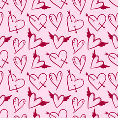 Valentines day seamless pattern design