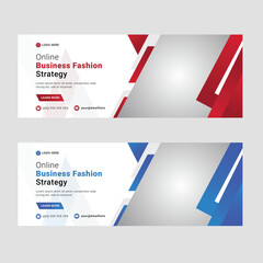 Fashion sale social media facebook cover design template