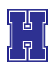 Font College Logo Capital Letter H