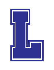 Font College Logo Capital Letter L