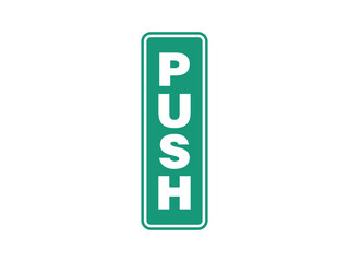 Push Door Sign Icon Vector Template
