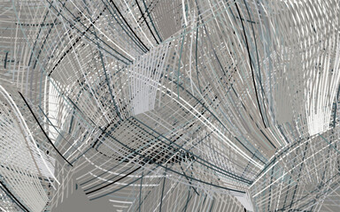 Light Gray vector template with chaotic shapes.