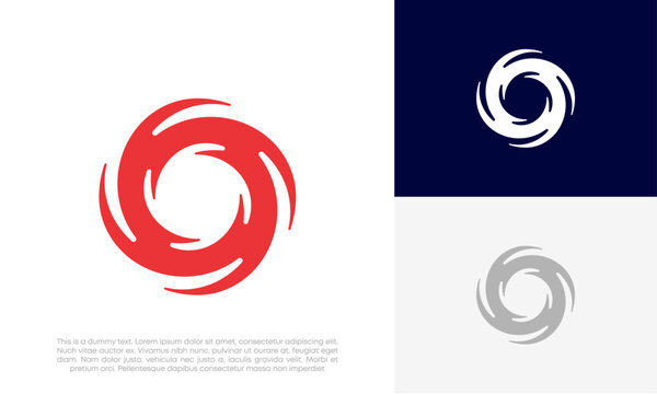 hurricane abstract modern logo design vector