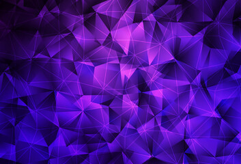 Obraz premium Dark Purple vector texture with triangular style.