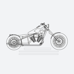 sketch of sport car on white background