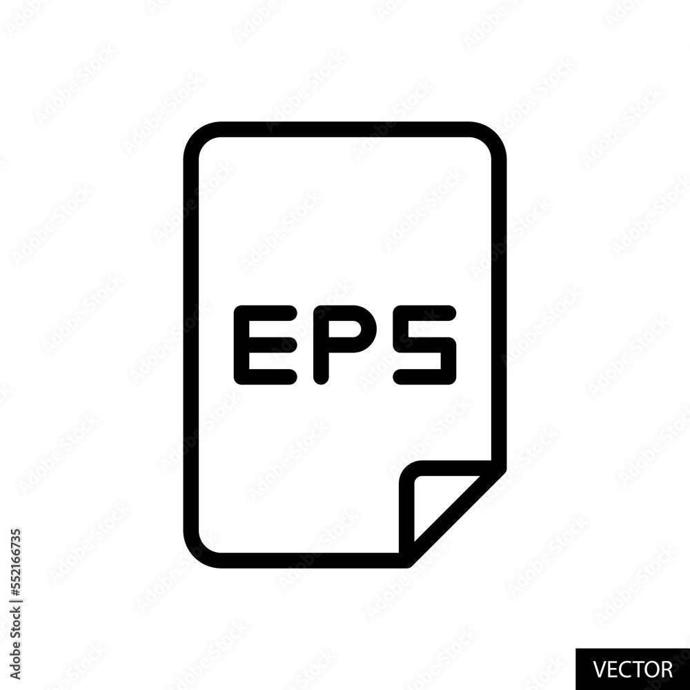 Poster eps file document vector icon in line style design for website, app, ui, isolated on white backgroun