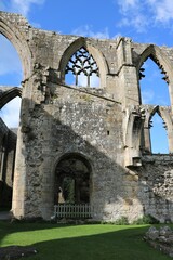 Fototapeta na wymiar Bolton Abbey ruins of a monastery in Yorkshire, England UK