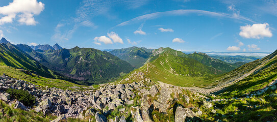 Tatra Mountain (Poland) view from Kasprowy Wierch range.