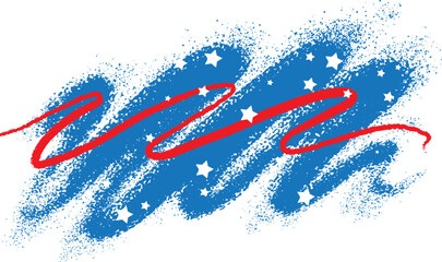 Abstract Pattern Red White and Blue Vector Illustration Design