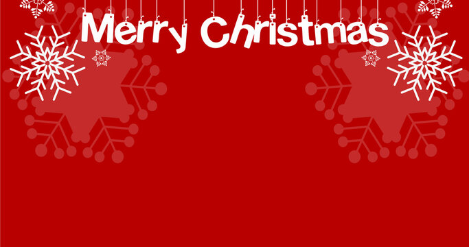 Merry Christmas. Christmas Card. Red Christmas Background with Snowflake Tree. Winter Holidays. Christmas Card. Vector illustration.
