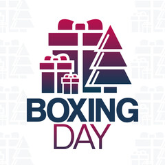 Boxing Day. Vector illustration. Holiday poster.