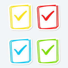 Set of hand drawn Check Mark