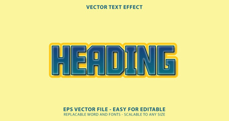 Fototapeta premium heading modern fresh bold editable text effect eps