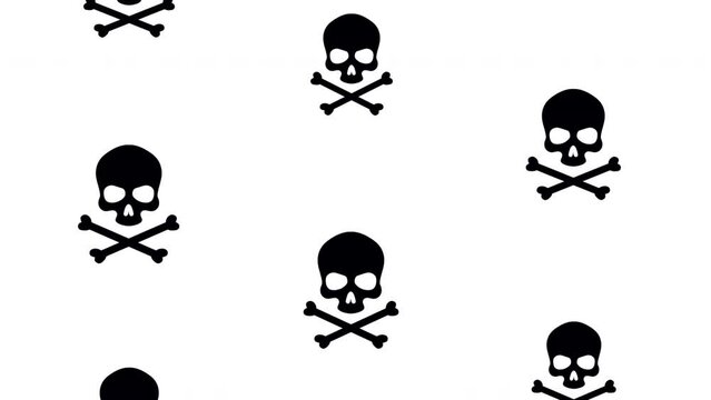 skull and bones pattern animation