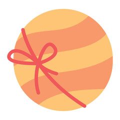 Isolated wrapped christmas ball icon Vector