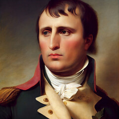 Vintage Portrait of Napoleon Bonaparte - generative AI - obrazy, fototapety, plakaty