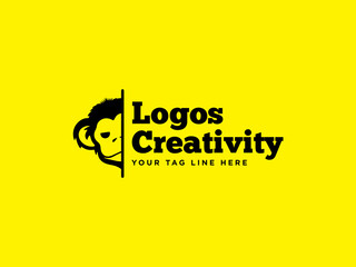 Modern monkey logo design, minimalist monkey logo design, monkey logo vector, flat monkey logo, cartoon logo, hidden logo, creative monkey logo, unique monkey logo © DesignsWeekly