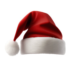Santa Claus hat isolated on transparent background