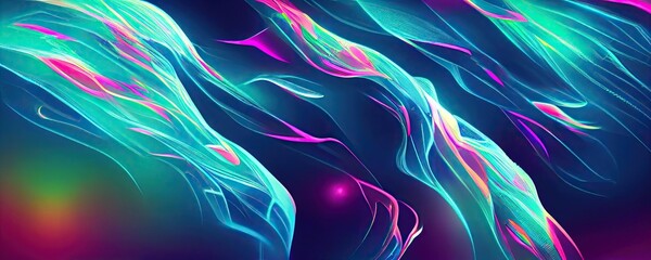Abstract vaporwave neon digital texture background banner (generative ai art)