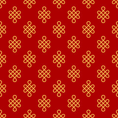 Seamless vector pattern of Chinese symbol for printing and wrapping