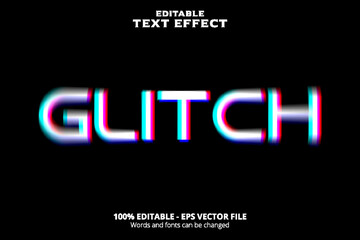 Editable Glitch Text Effect