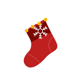 Isolated christmas sock sketch icon Vector