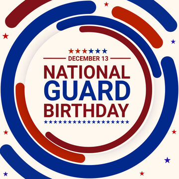 National Guard Birthday banner design wallpaper, the modern patriotic backdrop of United States of America