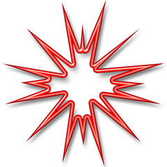 Red Neon Sign Star Shaped Light