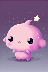 Cute nightmare cartoon character illustration