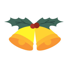 Isolated christmas bell sketch icon Vector