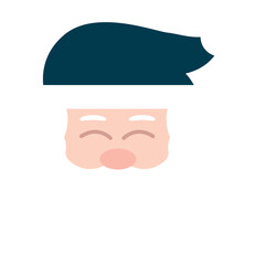 Isolated christmas santa claus avatar sketch icon Vector