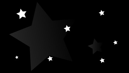 Black background with white stars is great for backgrounds, desktop wallpapers, layouts, banners and editable files