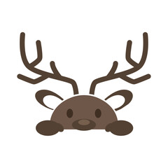 Isolated cute deer character avatar Vector