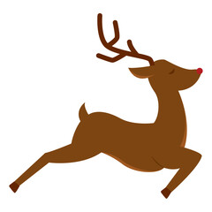 Isolated colored deer icon Flat design Vector