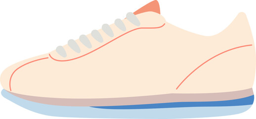 Trendy fitness sneakers flat icon Shoe pair