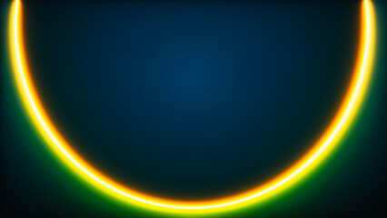 abstract background lit in blue, orange and green (3d rendering)