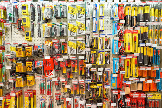 PATTAYA, THAILAND - FEBRUARY 24, 2016: inside HomePro store. The store provide advice and facilities for installation and maintenance of a wide range of domestic features