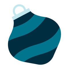 Fototapeta premium Isolated monochrome christmas ball icon Vector