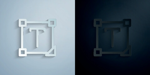 Text editor paper icon with shadow vector illustration