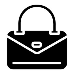 hand bag glyph icon