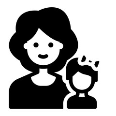 mother glyph icon