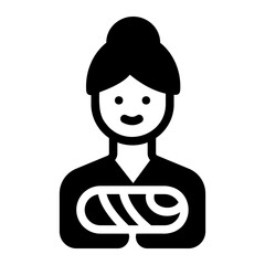 mother glyph icon