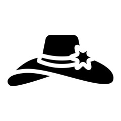 pamela hat glyph icon