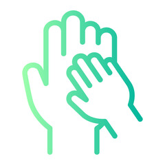 hand gradient icon