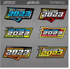 Racing sticker and banner designs