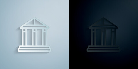 Pantheon paper icon with shadow vector illustration