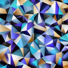 abstract geometric background with purple, yellow, and turquoise triangles