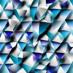 abstract background with blue and white triangles