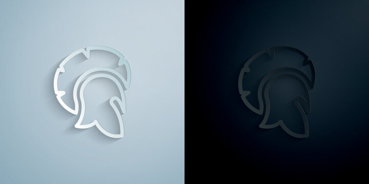 Spartacus, hat paper icon with shadow vector illustration