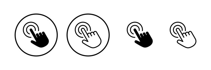 Hand click icon vector illustration. pointer sign and symbol. hand cursor icon